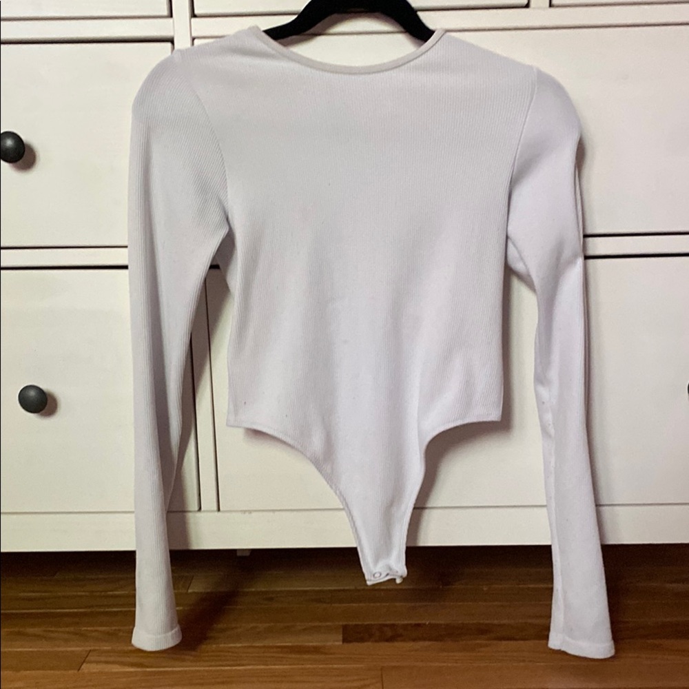 White Long Sleeve Bodysuit